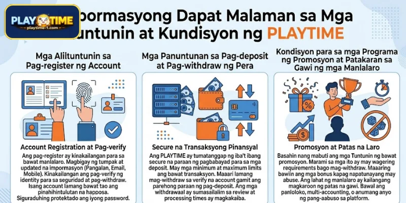 Mahahalagang Detalye sa Mga Tuntunin at Kundisyon PLAYTIME