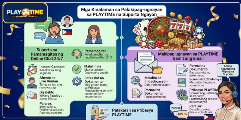 Makipag ugnayan sa PLAYTIME - Gabay sa Mabilis na Tulong at Suporta