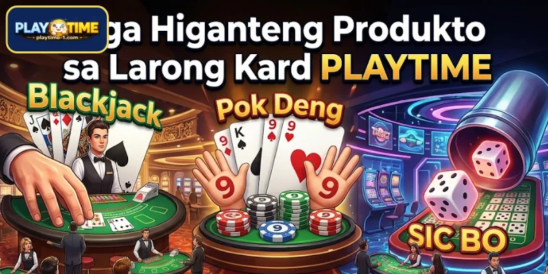 Mga Higanteng Produkto sa Larong Kard PLAYTIME