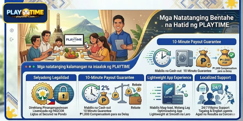 Mga natatanging kalamangan na iniaalok ng PLAYTIME