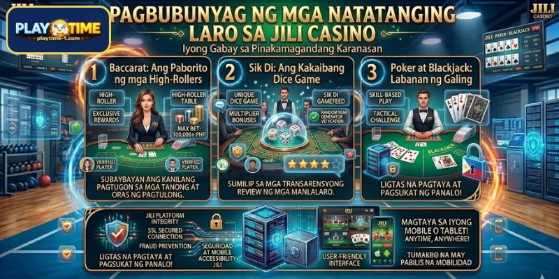 Pagbubunyag ng mga natatanging laro sa Jili Casino